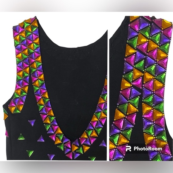 A.J Bari Embellished Triangle Dress - Picture 3 of 3